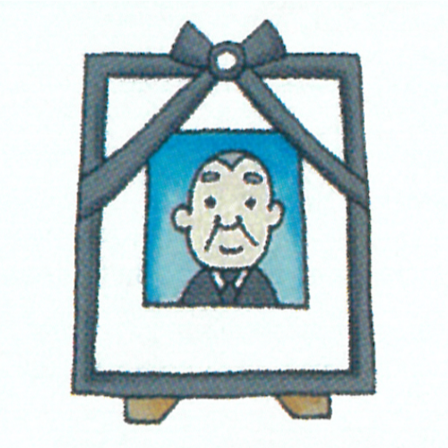 遺影写真のイラストです。