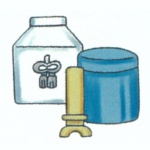 お骨壺のイラストです。